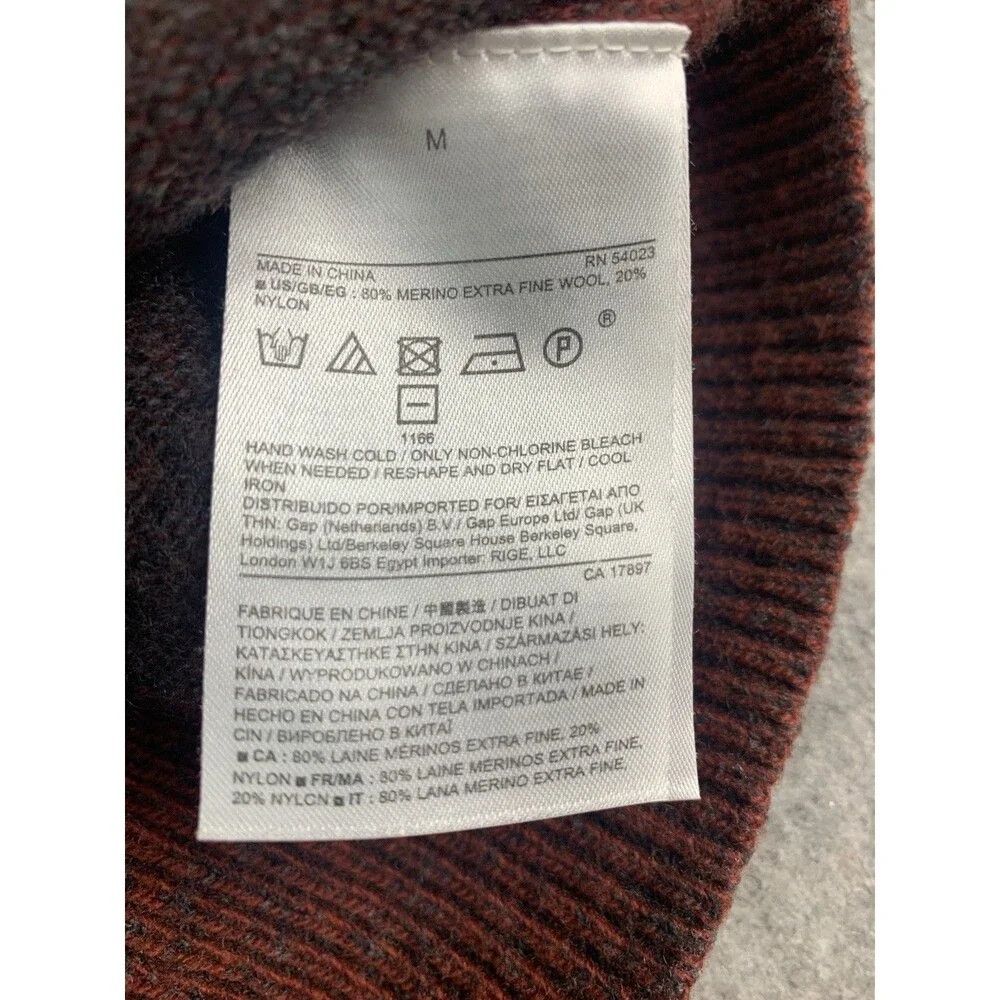 Banana Republic Filpucci Wool Blend Pullover Sweater Burnt Orange, Men’s Medium